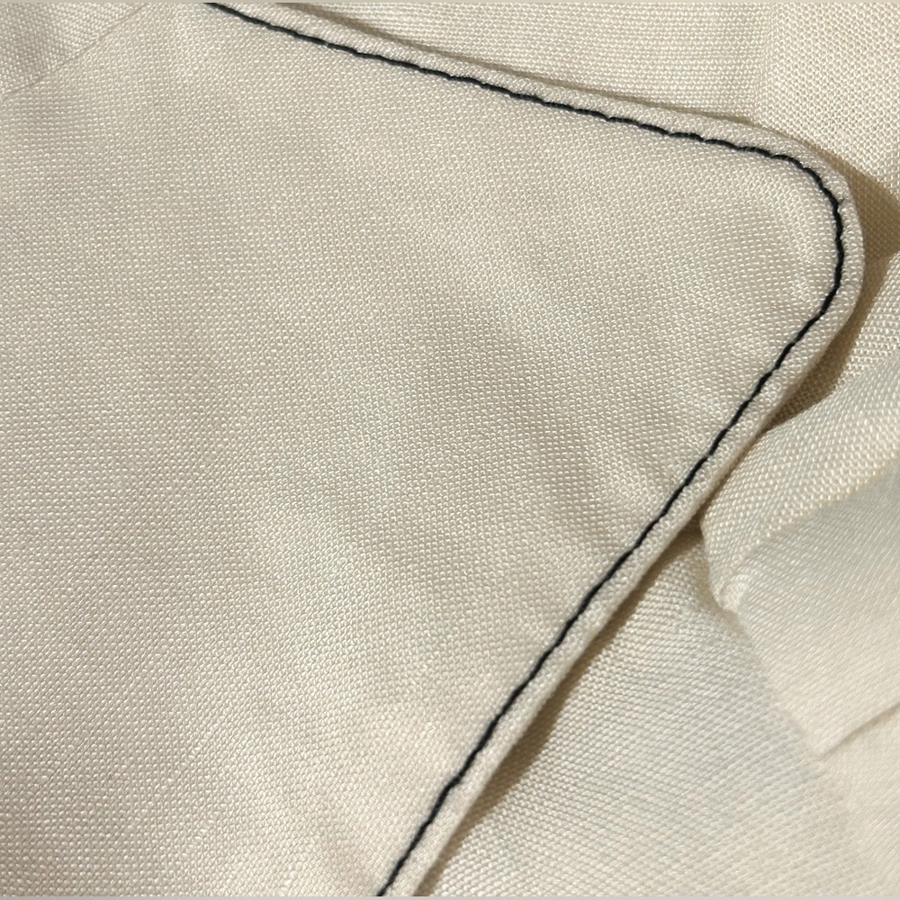 MARIMEKKO LARGE LINEN BLEND CREAM IVORY WHITE BLAZER JACKET VINTAGE DESIGNER - Picture 12 of 16
